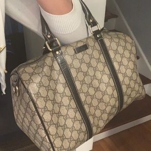 Boston leather handbag Gucci Beige in Leather - 31221812